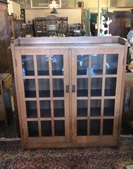 Original Vintage L. & J. G. Stickley 2 Door Bookcase, signed ...The Work Of... 1912.